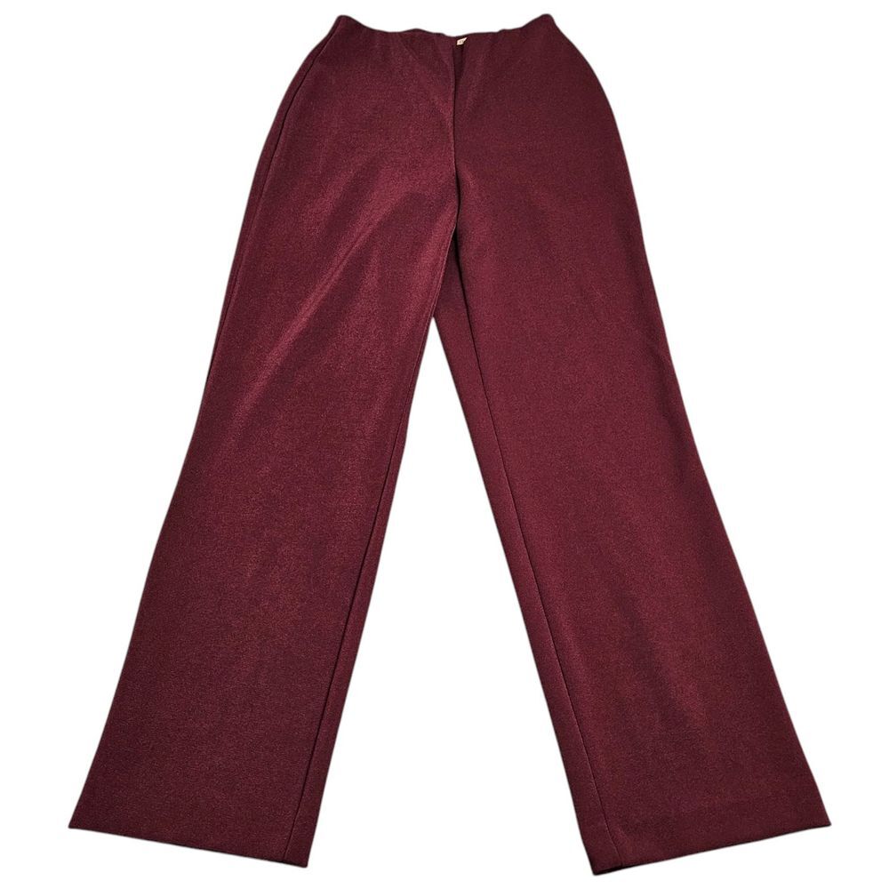 TravelSmith Pants Womens Size XS Pull On Stretch Slinky Travel Comfort Burgundy